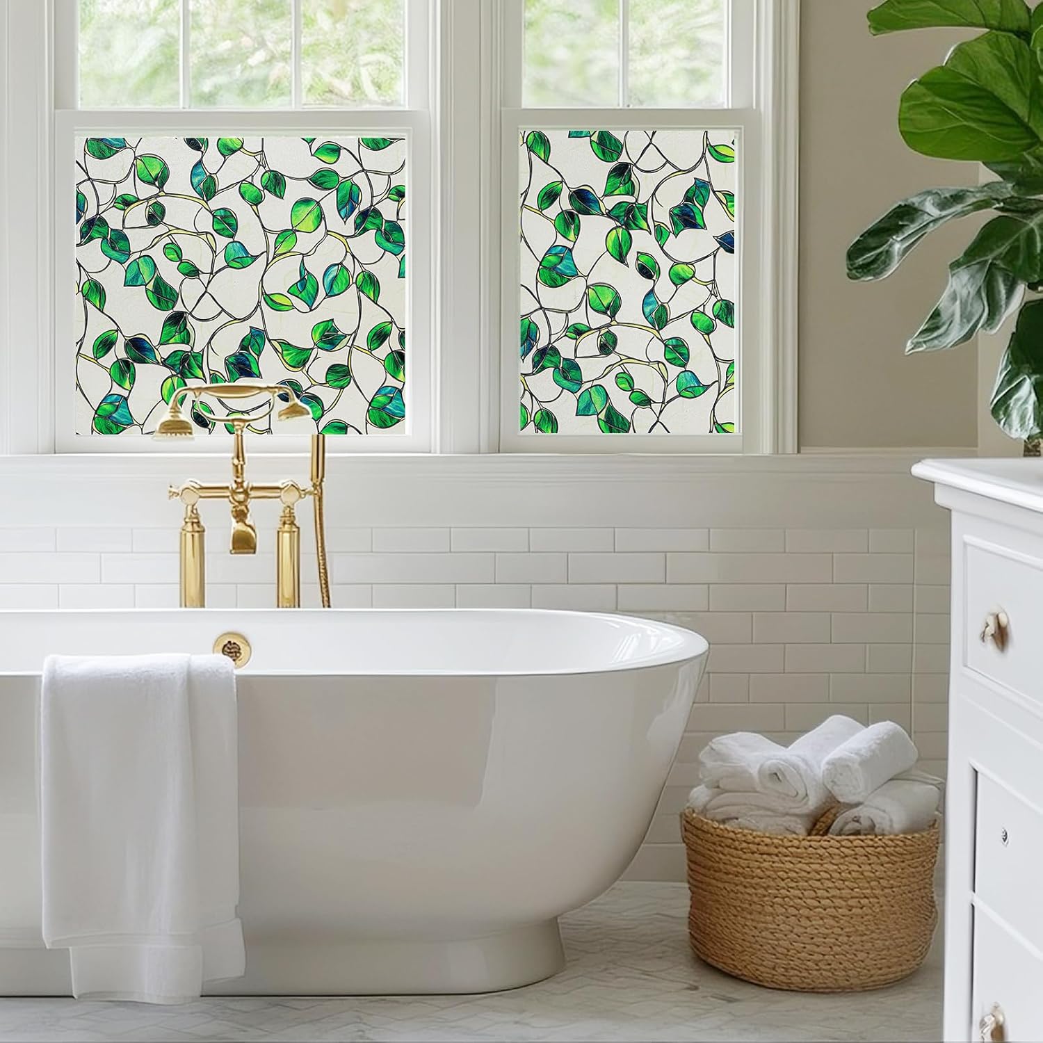 Frosted Glass Window Film for  - Home Bathroom Window Tint recension och pris