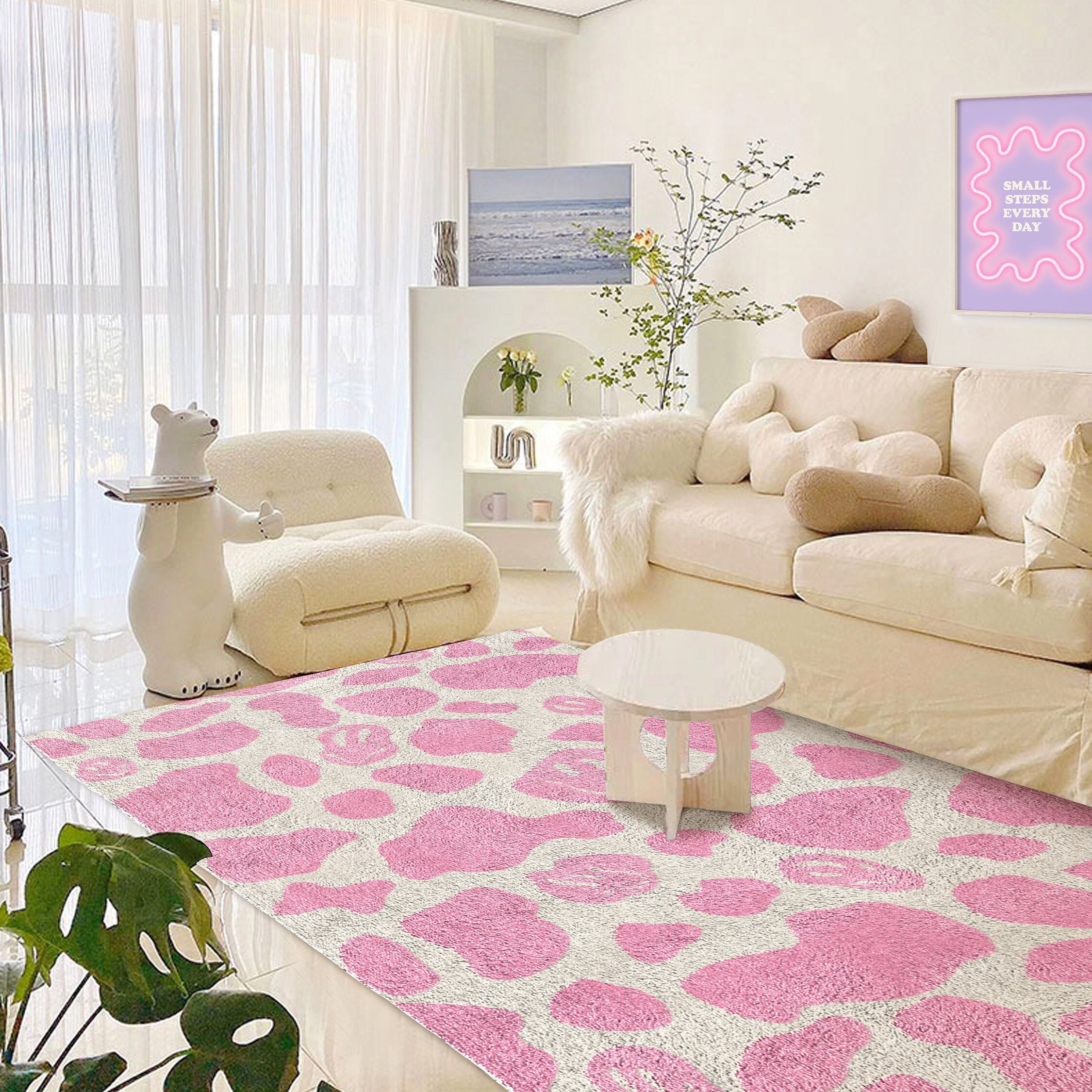 Pink Smile Cow Print Carpet  F - Japan Bathroom.Home recension och pris
