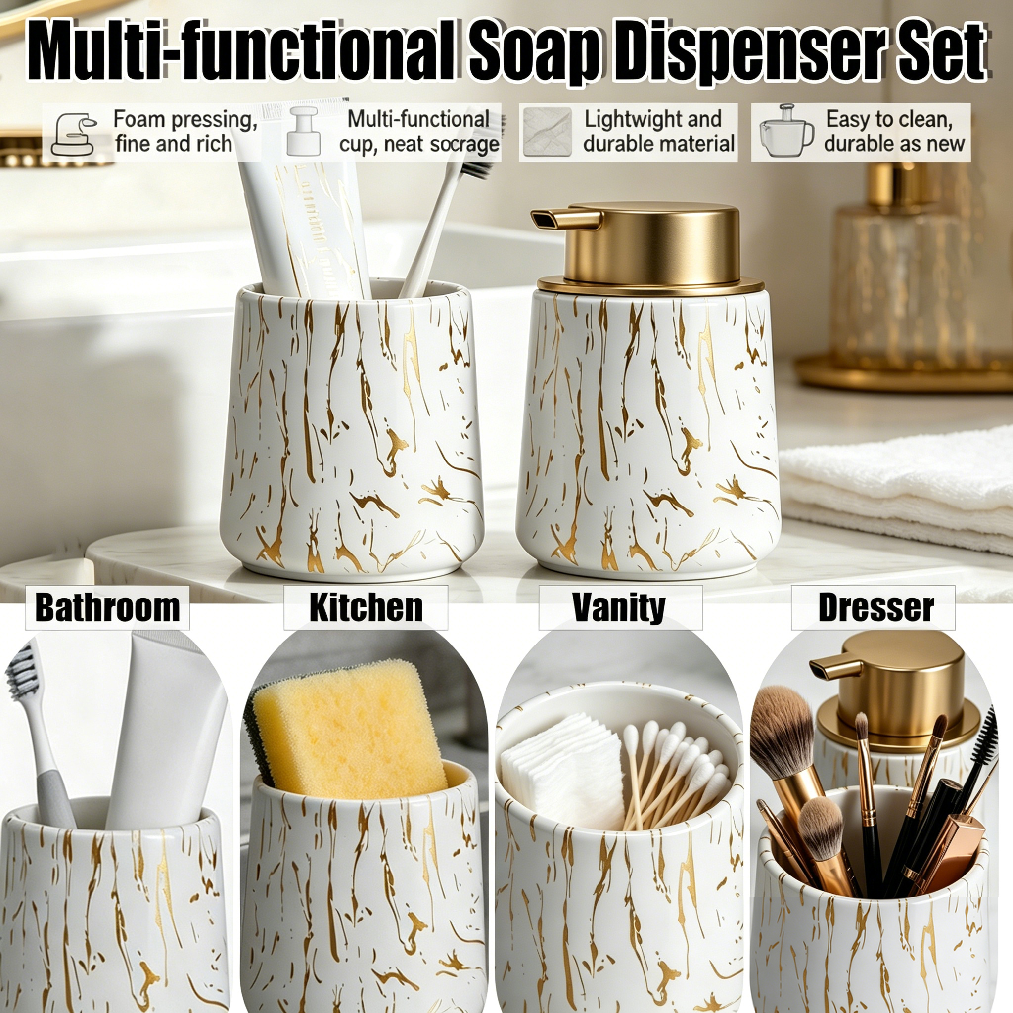 Bathroom Accessories Set - Foa - Tiny Home Bathroom Kitchen recension och pris