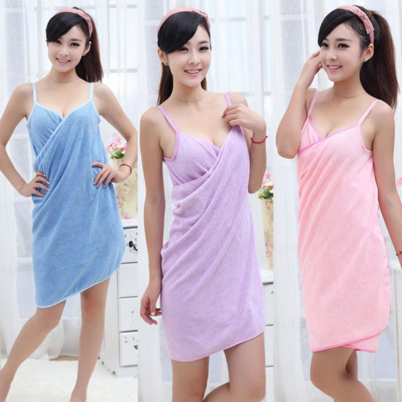Women Wearable Robes Bath Towe - Home Bathroom With Sauna recension och pris