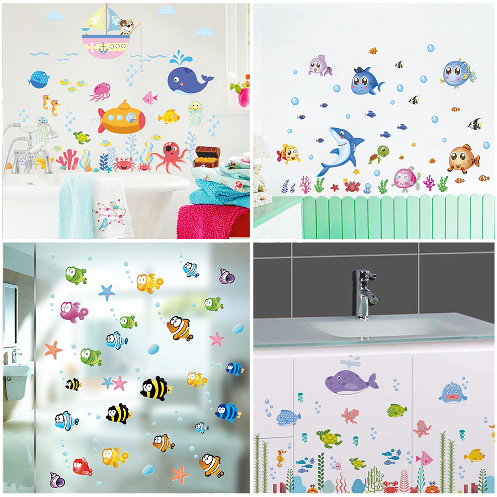 Cute Fishes Whale Shark Sealif - Home Bathroom Tiles recension och pris