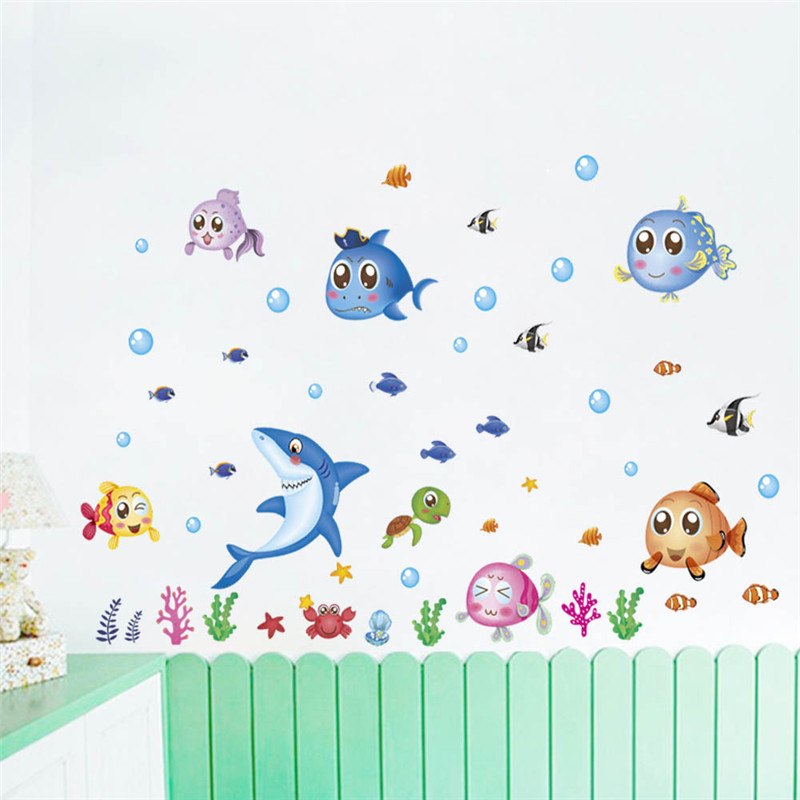Cute Fishes Whale Shark Sealif - Home Bathroom Tiles recension och pris