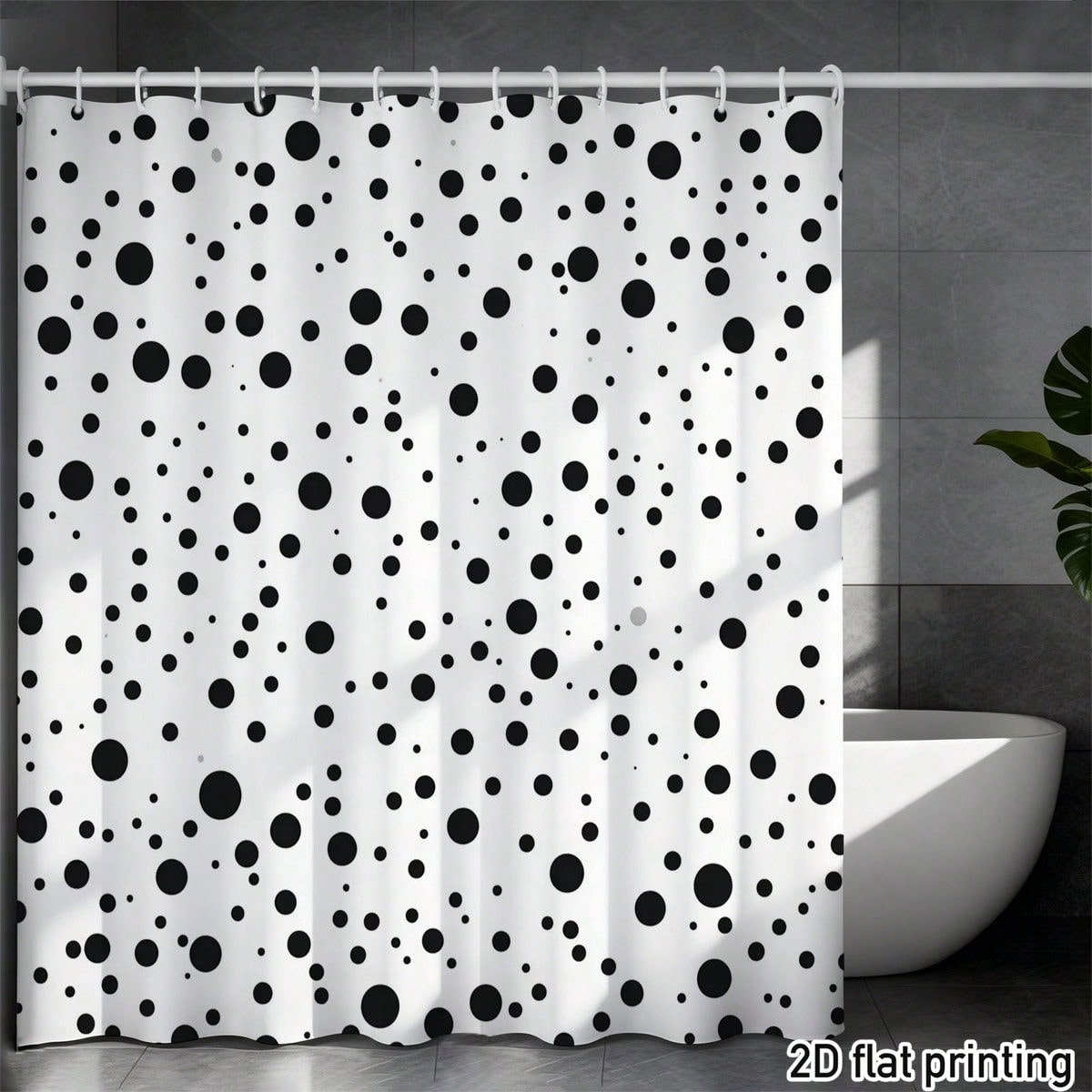 1PC Minimalist 2D Polka Dot Sh - Home Bathroom Partition recension och pris