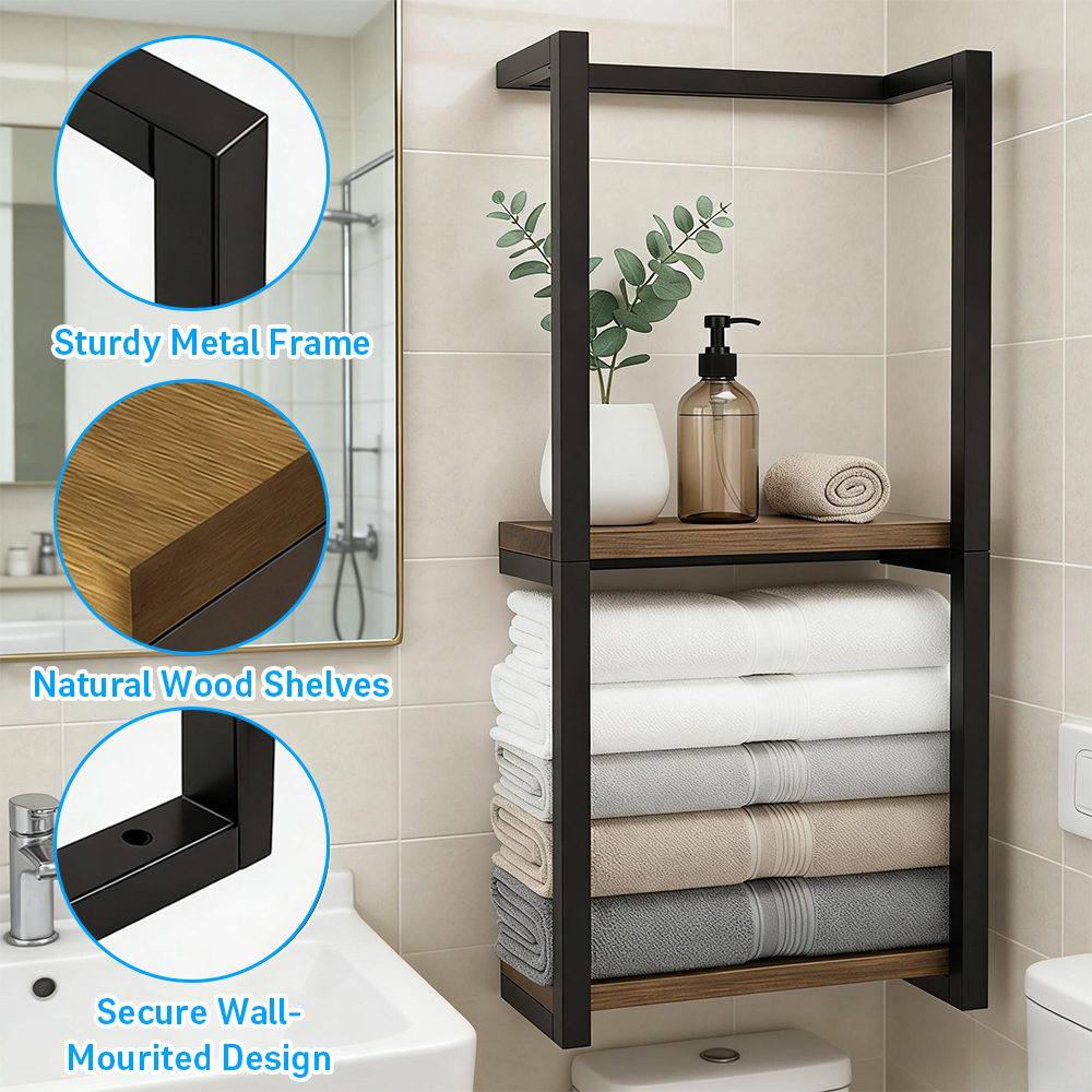Towel Racks for Bathroom,2 Tie - Home Bathroom Shelf recension och pris