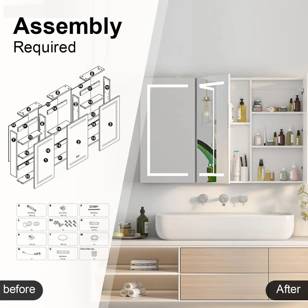 Medicine Cabinet, LED Lighted  - Bathroom Cabinet Mirror recension och pris