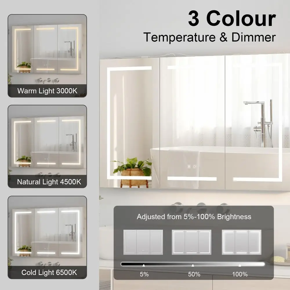 Medicine Cabinet, LED Lighted  - Bathroom Cabinet Mirror recension och pris