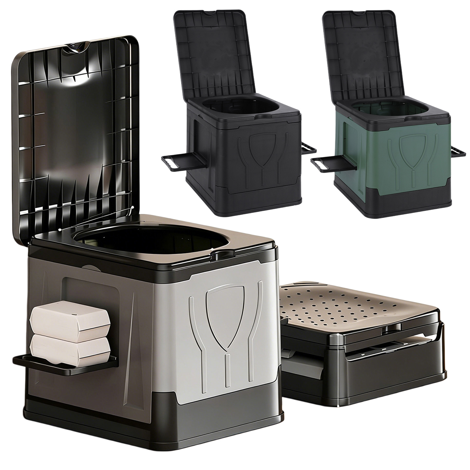 Camping Toilet, Portable Toile - Toilet Paper Holder recension och pris