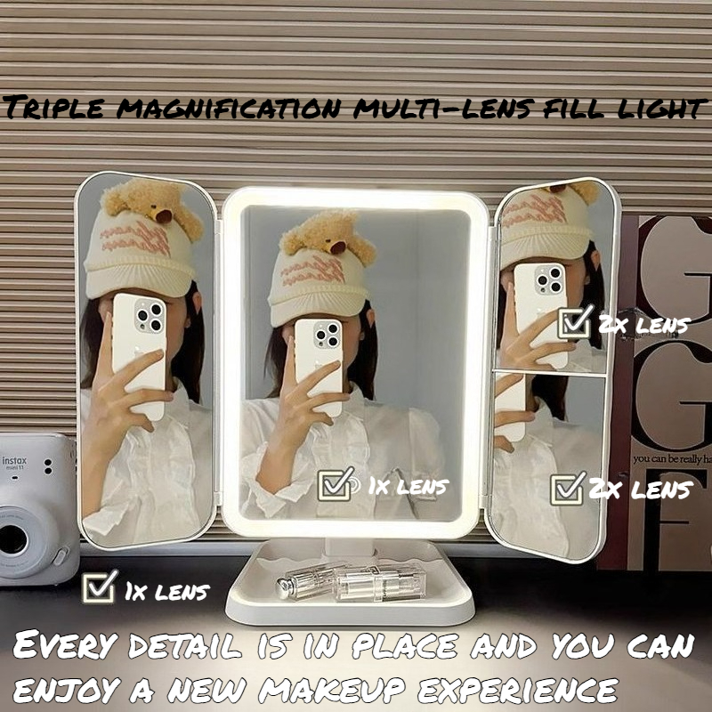 Dual Door 3-Fold Makeup Mirror - Home Goods Bathroom Mirrors recension och pris