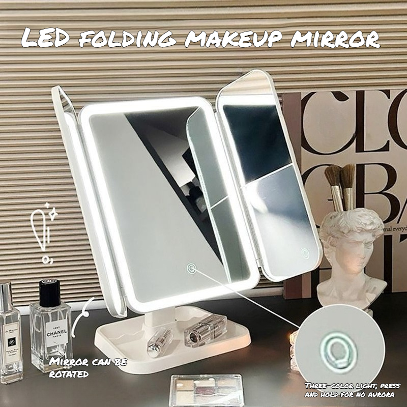 Dual Door 3-Fold Makeup Mirror - Home Goods Bathroom Mirrors recension och pris