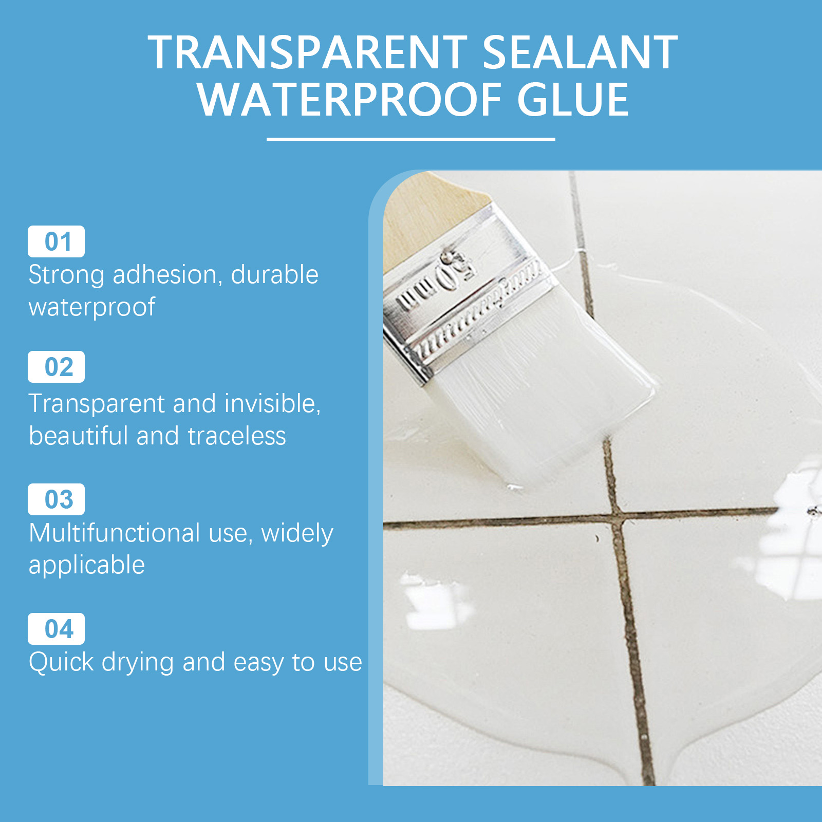Transparent Waterproof Sealant - Home Bathroom Tiles recension och pris