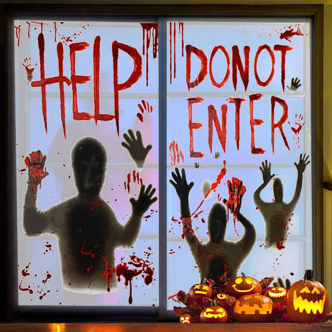 Halloween Stickers Horror Bloo - Home Bathroom Window recension och pris