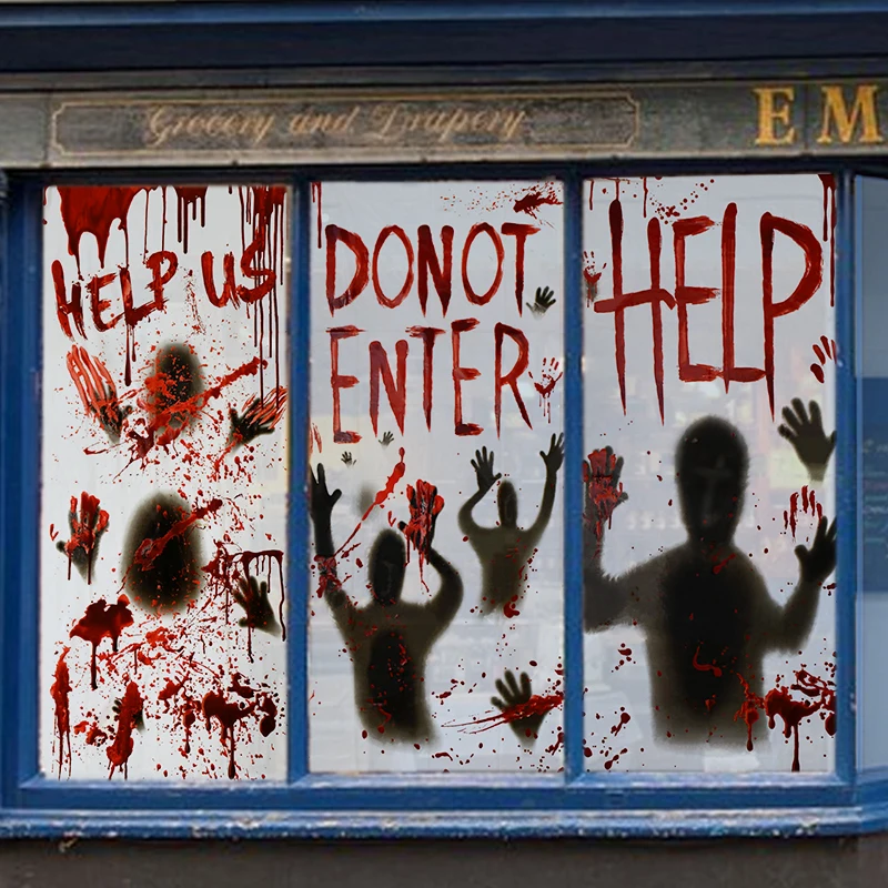 Halloween Stickers Horror Bloo - Home Bathroom Window recension och pris