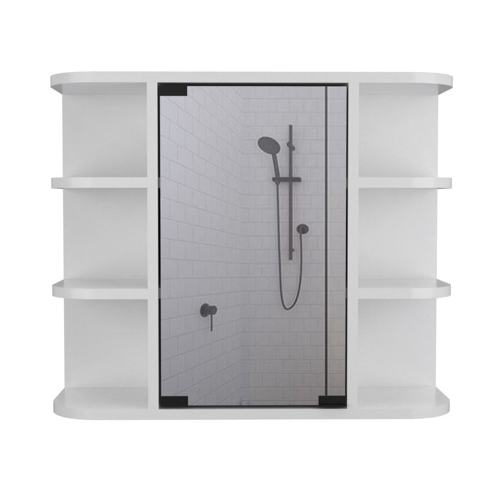 6-Story mirror cabinet white b - Bathroom Cabinet Mirror recension och pris