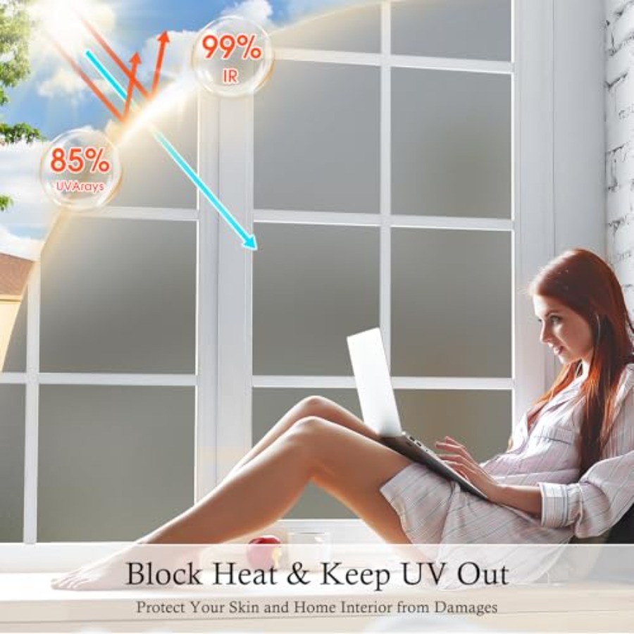 Window Privacy Film Frosted Gl - Home Bathroom Window Tint recension och pris