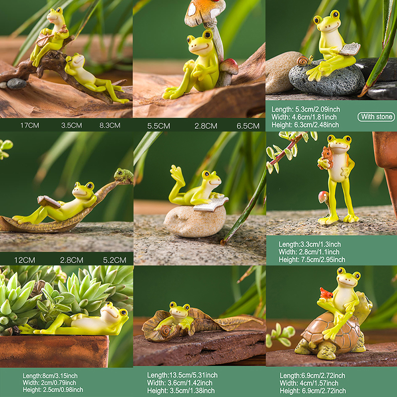 Resin Funny Frog Figurines For - Jet Home Bathroom recension och pris