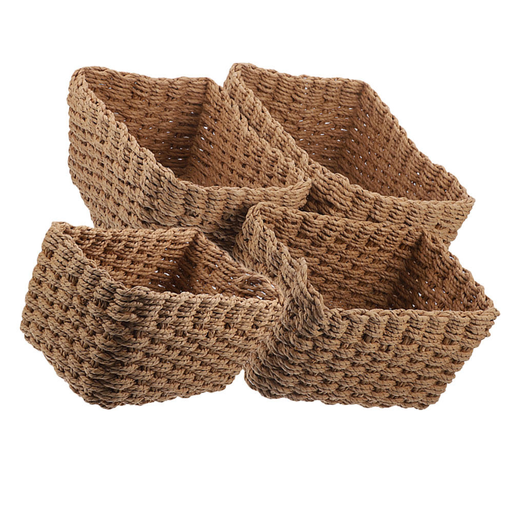 4Pcs Handwoven Storage Basket  - Home Bathroom Organizer recension och pris