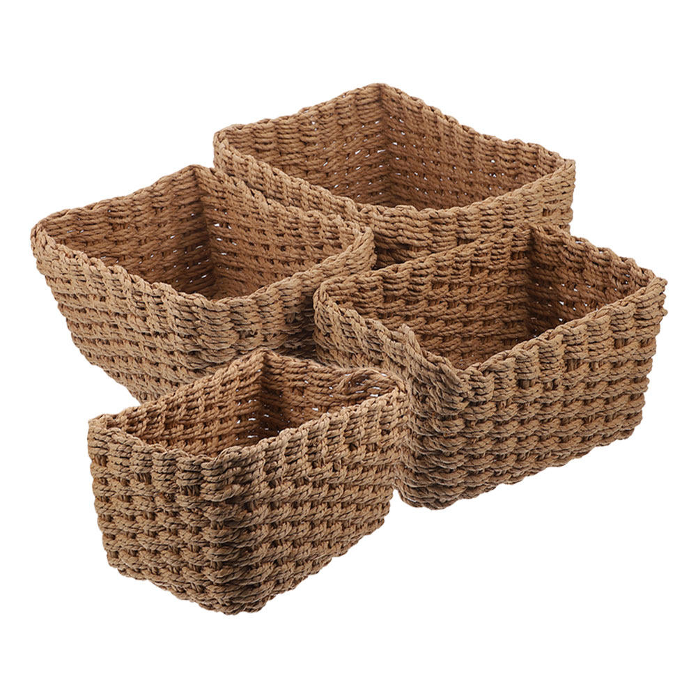 4Pcs Handwoven Storage Basket  - Home Bathroom Organizer recension och pris