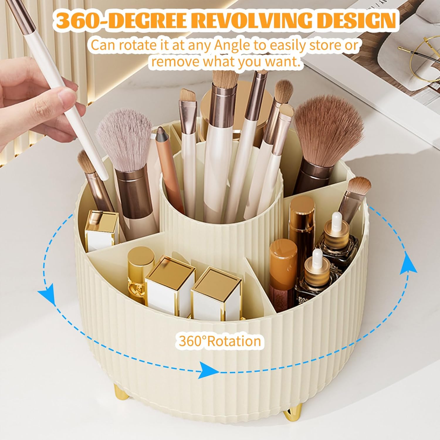 360° Rotating Makeup Cosmetic  - Home Bathroom Organizer recension och pris