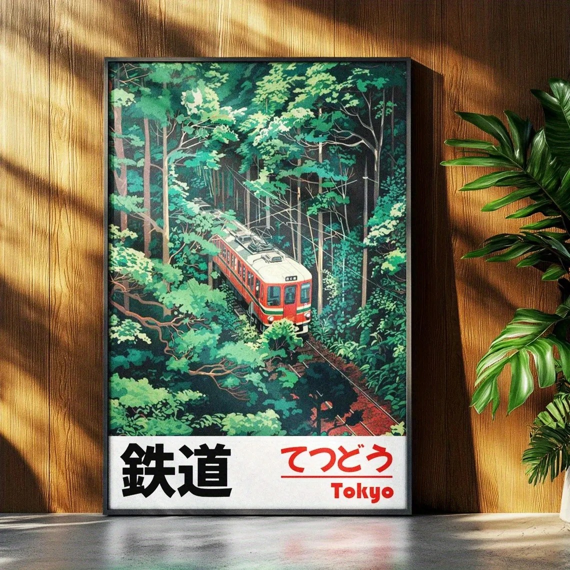 Retro Japanese Landscape Canva - Home One Bathroom recension och pris